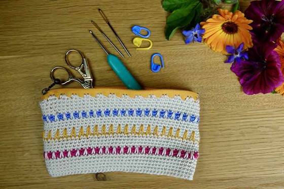 Mäppchen mit Reißverschluss häkeln