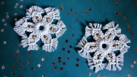 Makramee Sterne für Weihnachten