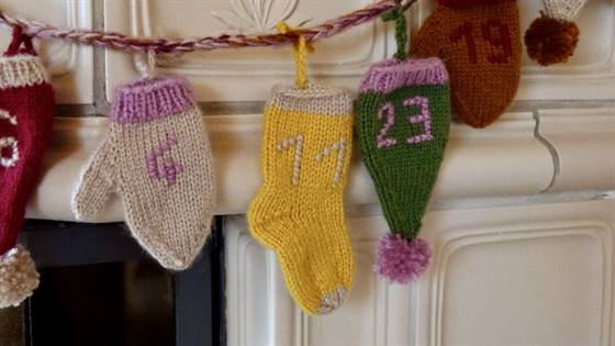 Adventskalender Zahlen aufsticken