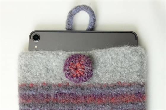 Filzknopf Detailfoto