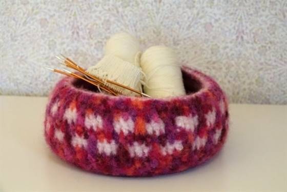 Filzkörbchen gehäkelt