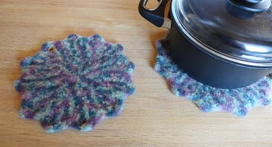 Filzuntersetzer für Kochtöpfe