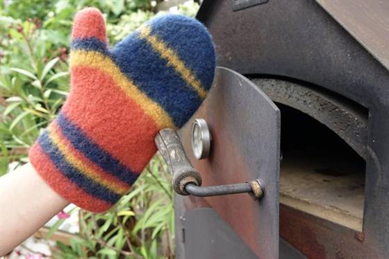 Grillhandschuh aus Filzwolle