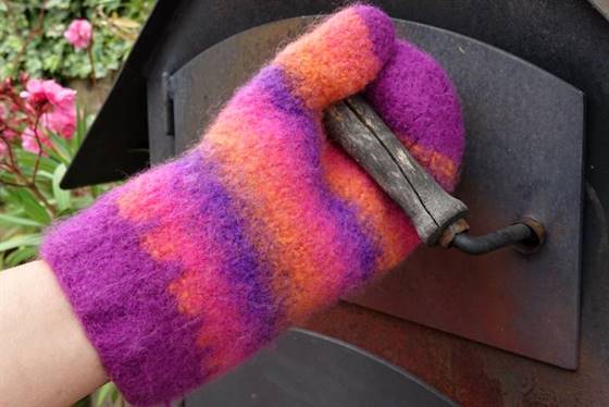 Grillhandschuh gefilzt