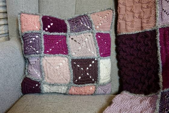 Kissenhülle aus Granny Squares