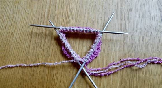 Kosmetikpads stricken - 2. Runde