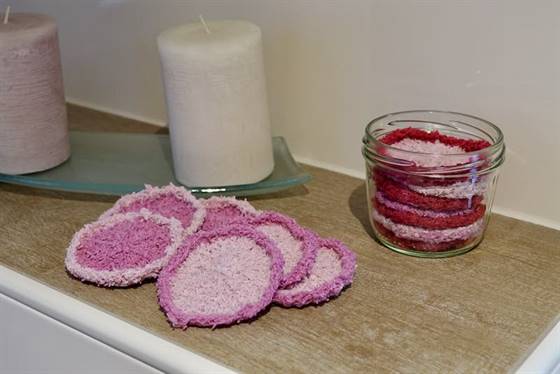 Kosmetikpads aus Frotteewolle stricken