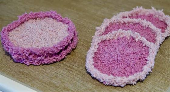 Kosmetikpads aus Frottee stricken