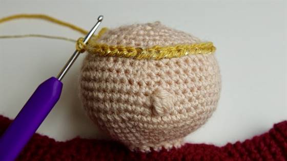 Krone mit Kettmaschenrunde vorbereiten