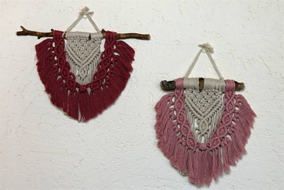 Makramee Wandbehang klein Anleitung