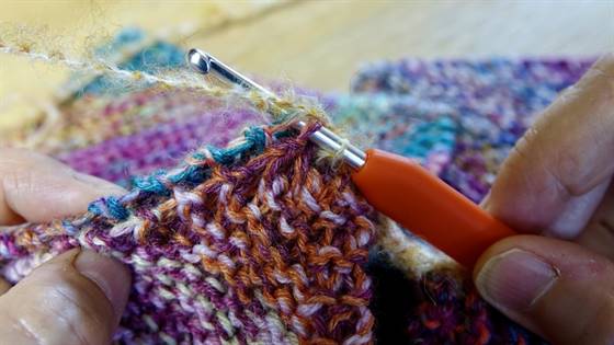 Patchworkdecke zusammenhäkeln1