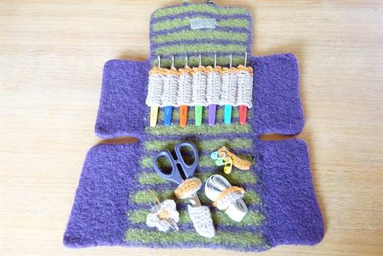 Tasche für Häkelnadeln und Zubehör häkeln