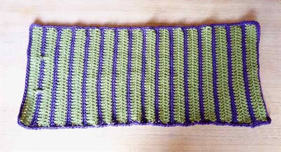 Tasche für Häkelnadeln häkeln - Umhäkeln