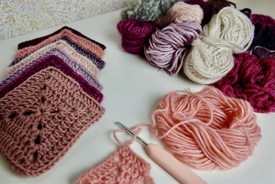 Kissenhülle aus Wollresten